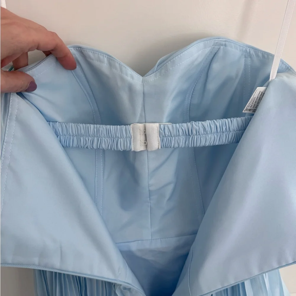 Oh Molly Light Blue Tiered Chiffon Dress - Picture 6 of 6